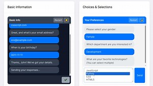 FormBotJS, a pure JavaScript library that converts standard forms...