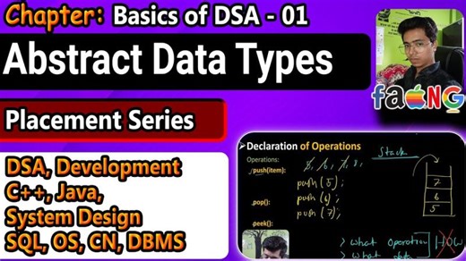 Abstract Data Types (ADT) in Java &amp; C++ | Data Structures &amp; Algorithms Course for Beginners | Farhad Dubey
