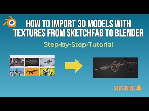How to import 3D models with textures from SketchFab to Blender | Step-by-step guide