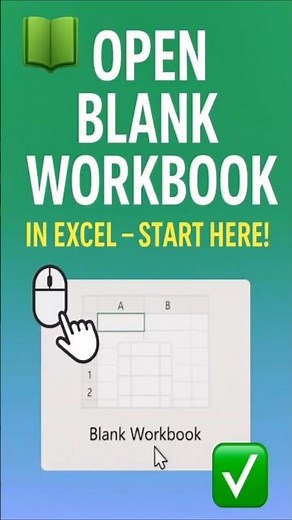 How to Open a Blank Workbook in Excel | Beginner Tutorial #shorts
