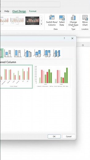 How to create an Actual vs Target chart in Excel. 📊 #excel #tutorial #exceltips