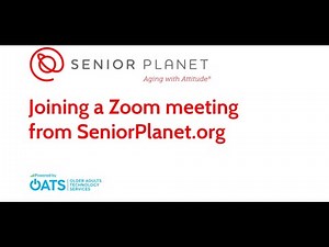 Joining a Zoom meeting from SeniorPlanet.org