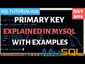 MySQL #20: PRIMARY KEY in MySQL with Example in Hindi