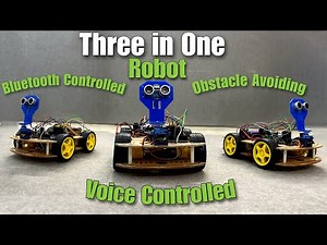 Ultimate 3-in-1 Robot: Control with Bluetooth, Voice, and Obstacle Detection