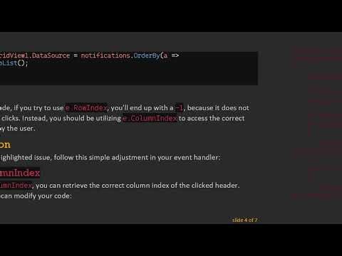 How to Get the Selected Column Index in a DataGridView Header Click