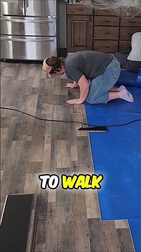 Farmhouse Kitchen Floor Makeover | Laying Laminate Like Pros!