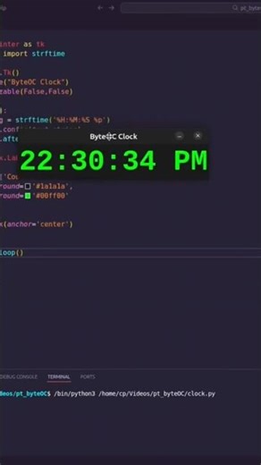 Reloj digital en Python 🐍 (Código en descripción)