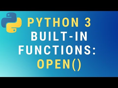 Python 3 open() built-in function TUTORIAL