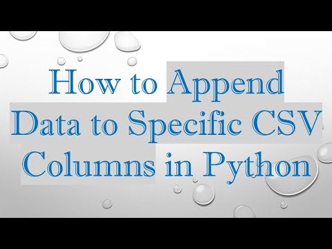 How to Append Data to Specific CSV Columns in Python
