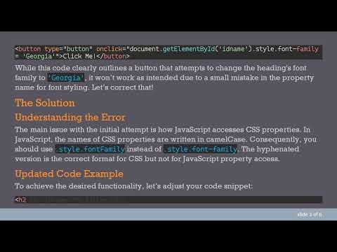 Change Font Family with a Button Click: Easy JavaScript Solution