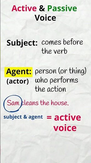Active & Passive Voice in English (1) | EasyTeaching #esllearners #esl #englishgrammar
