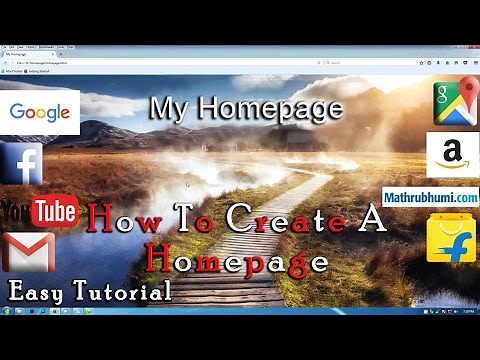 How To Create A Homepage Using HTML Language : Tutorial (Full HD)