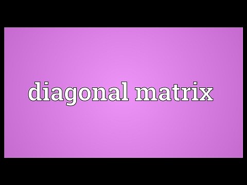 Create diagonal matrix or get/change diagonal elements of matrix -Matlab tutorial
