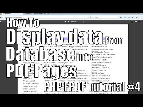 How to display data from database into PDF pages | PHP FPDF Tutorial #4