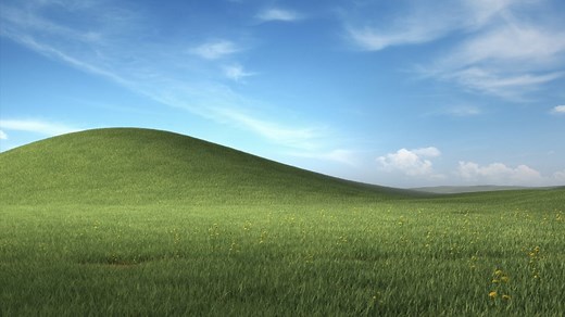 Today I stumbled upon Microsoft’s 4K rendering of the Windows XP wallpaper