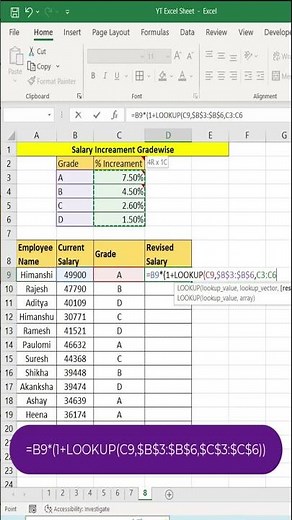 🌟 How to Calculate Salary Increment Grade-Wise in Excel | Easy HR Formula Tutorial 🌟