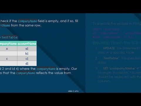 Update Empty companyName Field with accountName in PostgreSQL