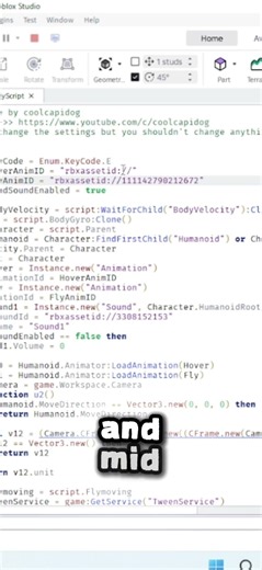 How to make A Flying Script IN ROBLOX STUDIO! #roblox #fypage