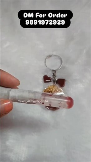 Unique Memory Preservation Resin Keychain | Custom Blood & Name Keyring #resincrafts