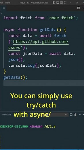 JavaScript async/await and try/catch - Beginner's Guide