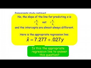 Linear Regression: Fitting a Line to Bivariate Data Video
