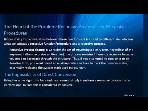 Transforming Recursive to Iterative Procedures