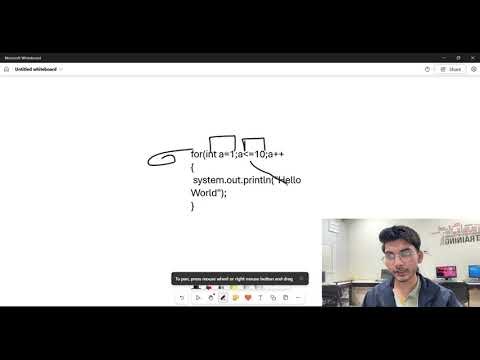Loop:- In JAVA For Loop ( Print the Hello World) With Fully Explanation.