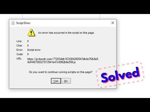 Fix script error an error has occurred in the script on this page windows 10/8/7