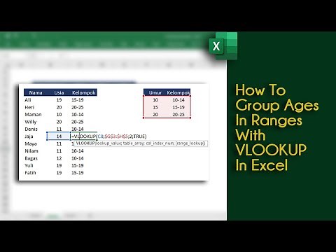 How To Group Ages In Ranges With VLOOKUP In Excel