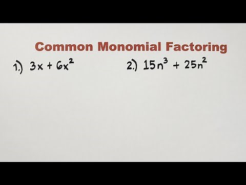 Common Monomial Factoring by Teacher Gon