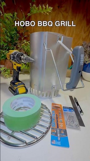 How to Make a Hobo BBQ Grill from a Charcoal Lighter Chimney #shorts