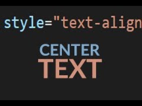 How to Center Text in HTML