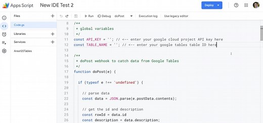 Guide To The New Google Apps Script IDE Covering 135 Features