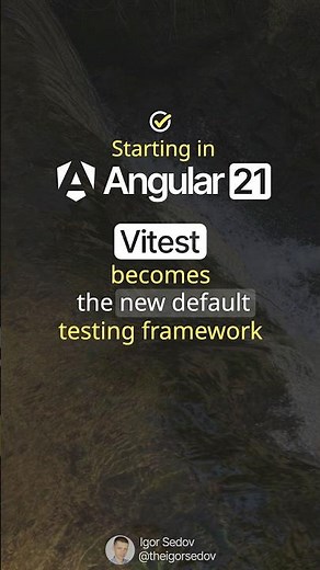 New in Angular 21: Vitest becomes the new default testing framework #angular #angular21 #vitest