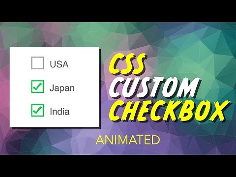Custom Checkbox Pure CSS Tutorial