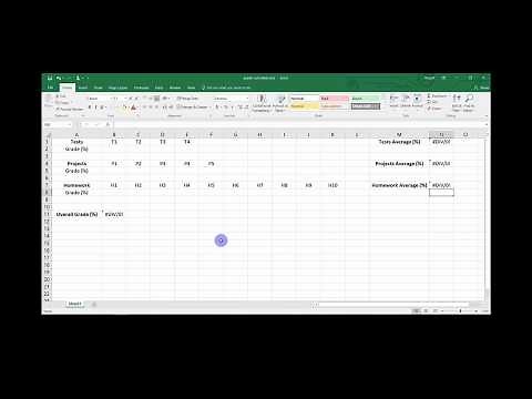 Excel Grade Calculator Tutorial