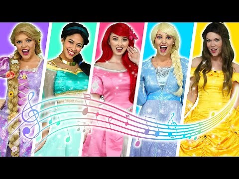 DISNEY PRINCESS SONGS MEDLEY– MUSIC VIDEO WITH FROZEN ELSA, BELLE, ARIEL, RAPUNZEL & TIANA Totally