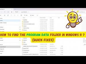 How to Find the ProgramData Folder in Windows 11 ? (Quick Fixes)
