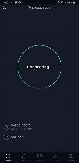 Verizon Fios 200/200 Speed Test
