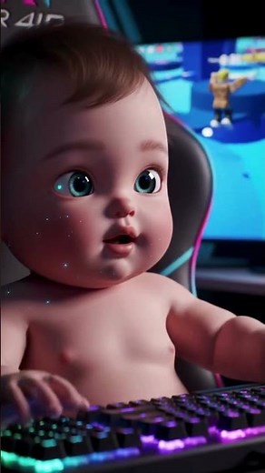 Adorable Baby Roblox Gamer Setup 😍 | Baby Playing Games