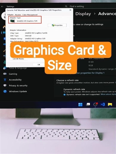 How to check your PC's graphics card and its memory size ! #GraphicsCard