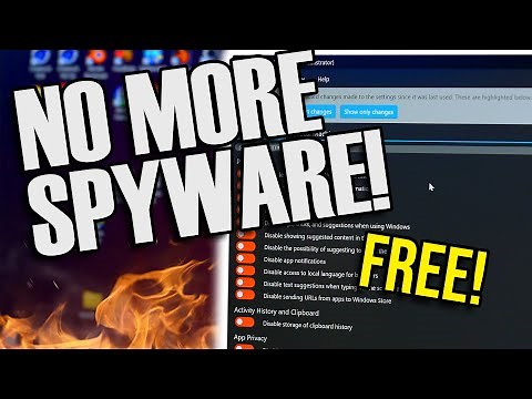 How to Disable ALL Microsoft Windows spying! FREE UTILITY!