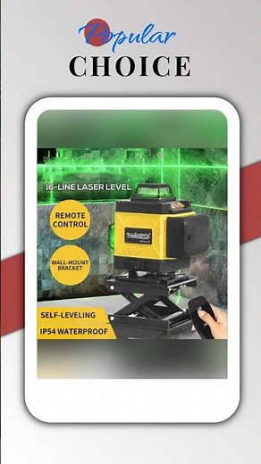 16 Line Laser Level 4D Green Light Auto Self Leveling 360 degree Rotary Cross