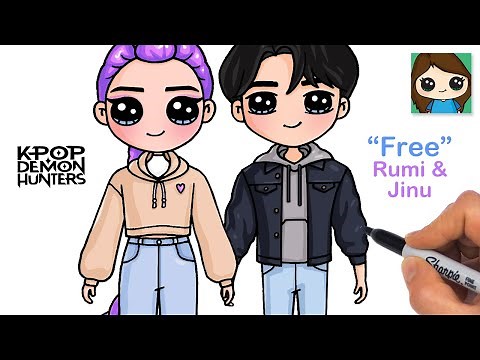 How to Draw Rumi & Jinu "Free" | KPop Demon Hunters
