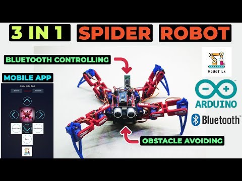 How To Make 3 in 1 Spider Robot Using Arduino NANO and IO Expansion Shield | Complete Tutorial Video