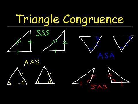 Triangle Congruence Theorems, Two Column Proofs, SSS, SAS, ASA, AAS Postulates, Geometry Problems