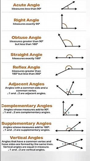 types of angle | types of angles | geometry formula #short #mathshorts #geometry #typesofangles