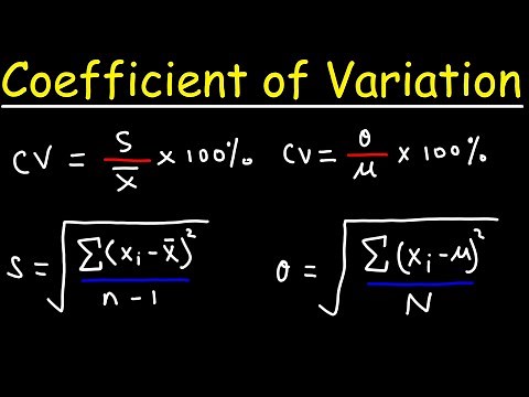 Standard Deviation and Coefficient of Variation