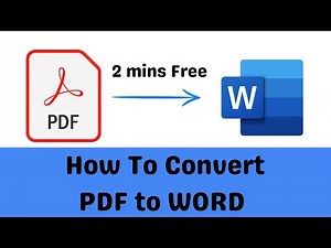 How to Convert PDF to Word (FREE)