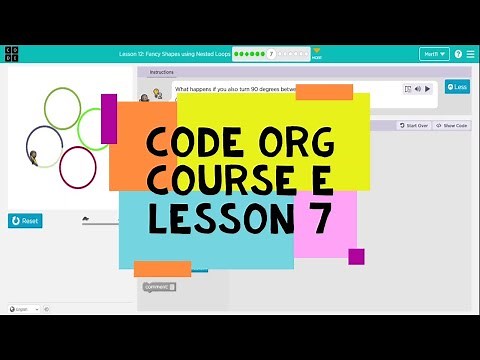Code.org Course E Lesson 7 Fancy Shapes using Nested Loops - Code.org Lesson 7 Answers